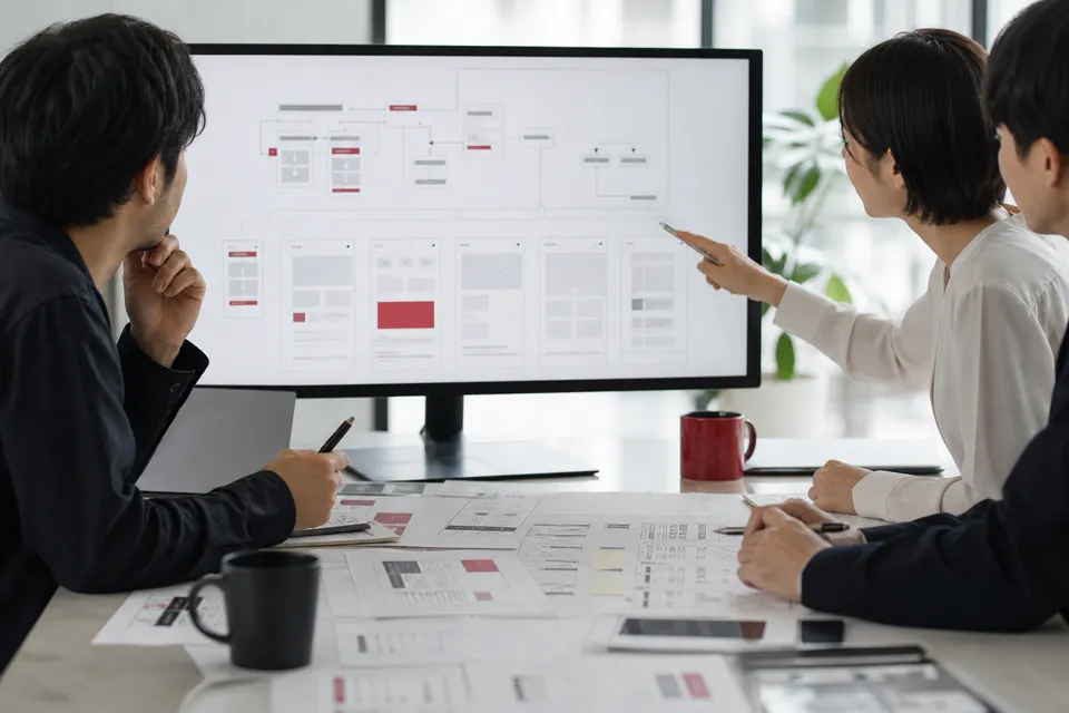 社内でAI活用について話し合うチーム